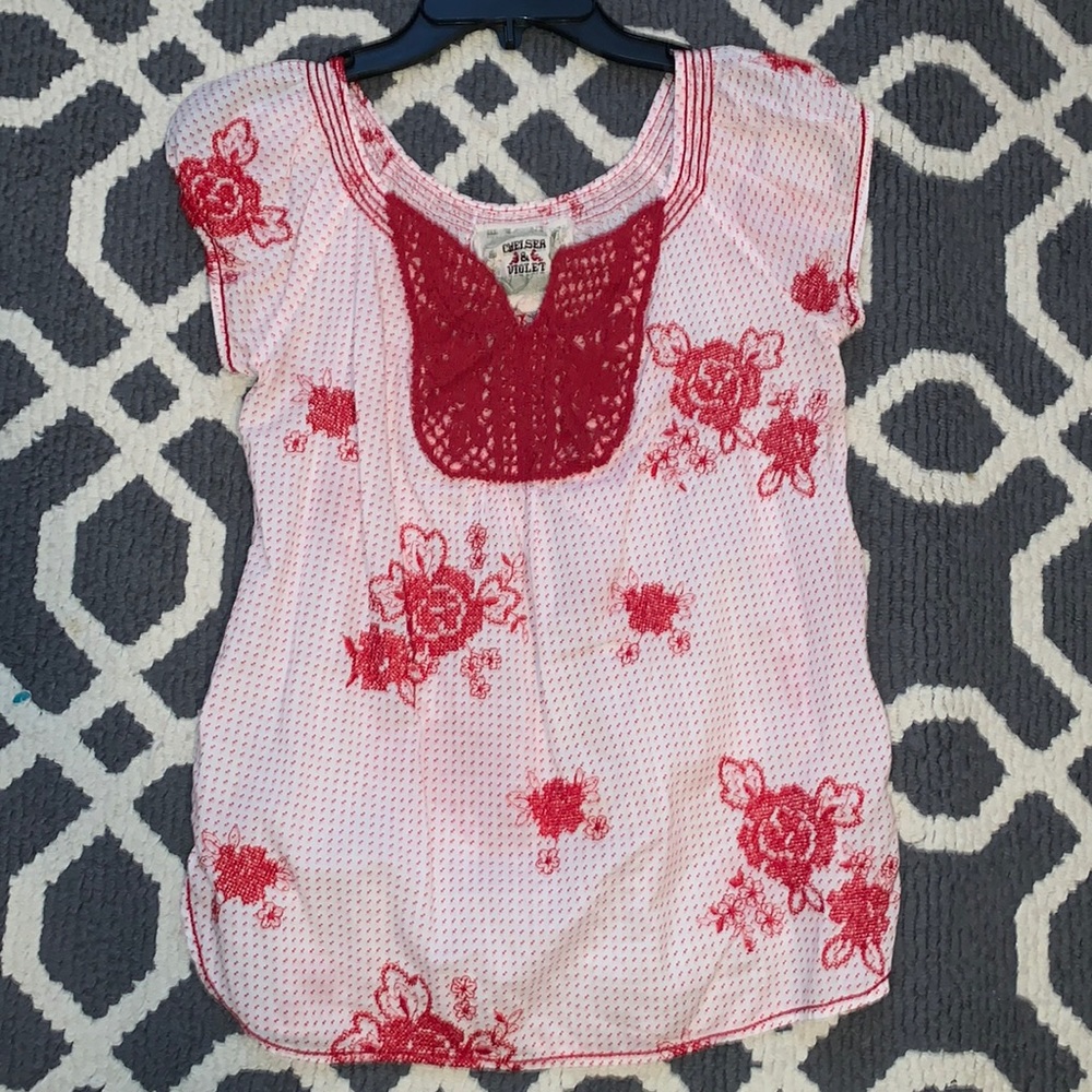 Chelsea and Violet embroidered top